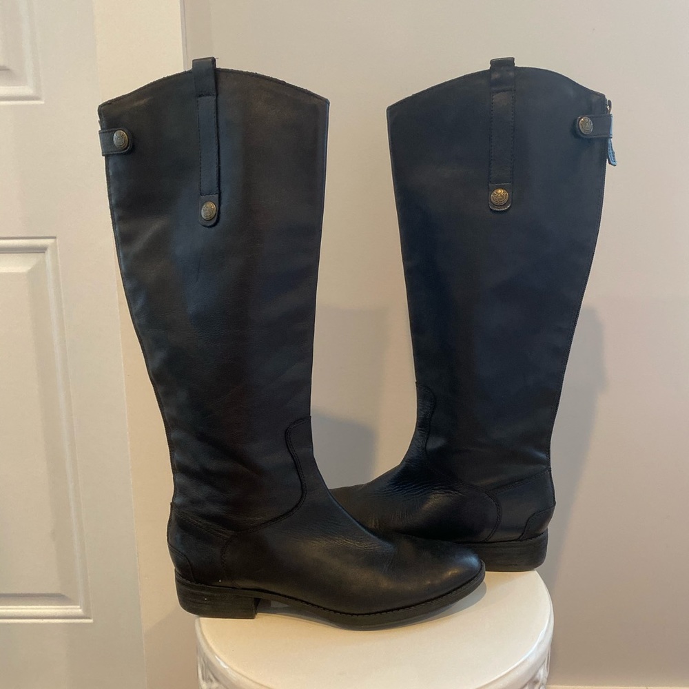 Sam Edelman Black Leather Penny Boot